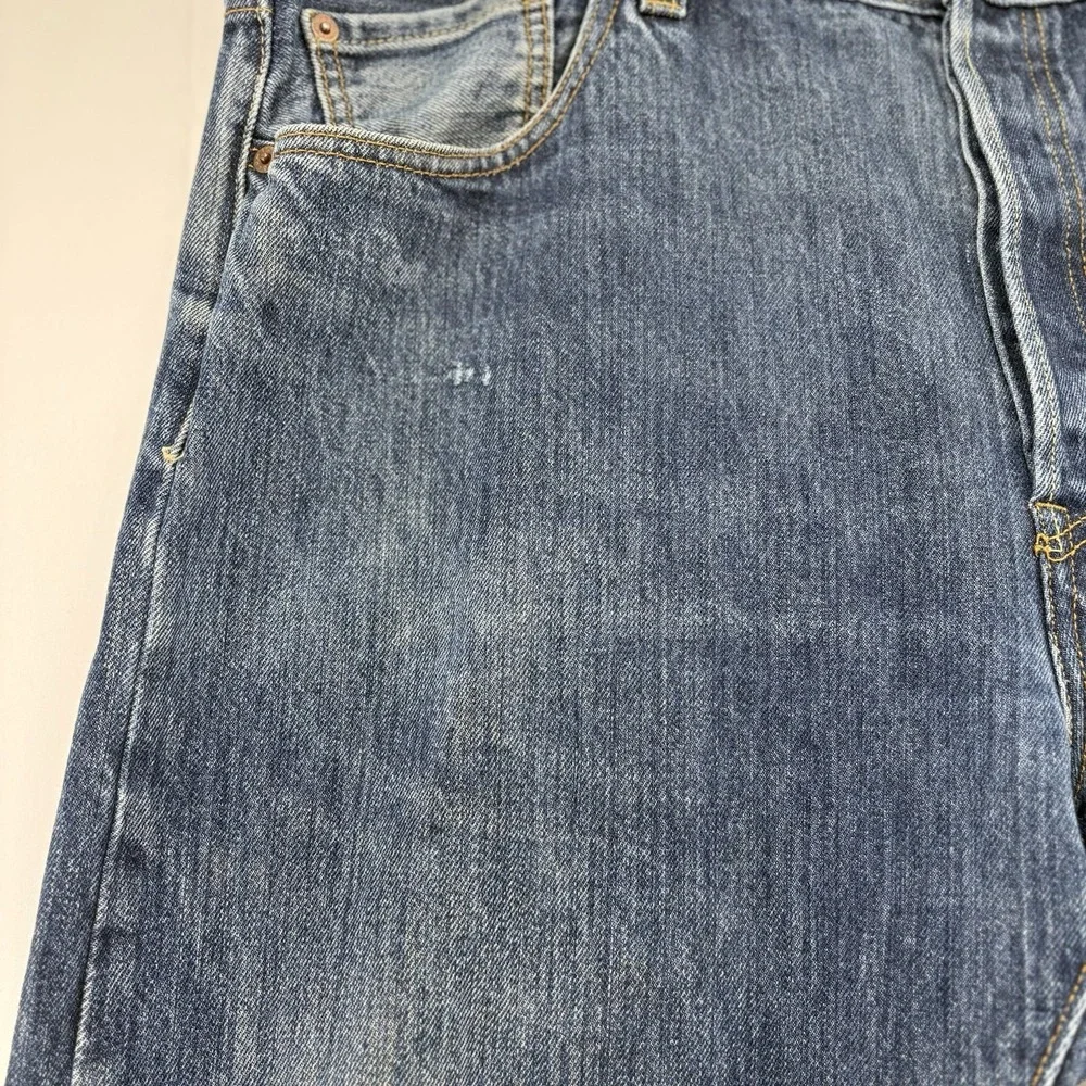 VTG Levi's 501 Button Fly Straight Men's Jeans 40x30 (Fits 38x29) Distressed YKK